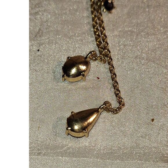 Women's Long Dangle Drop Earrings Gold Tone Chain Pierced Elegant Evening - Picture 6 of 6